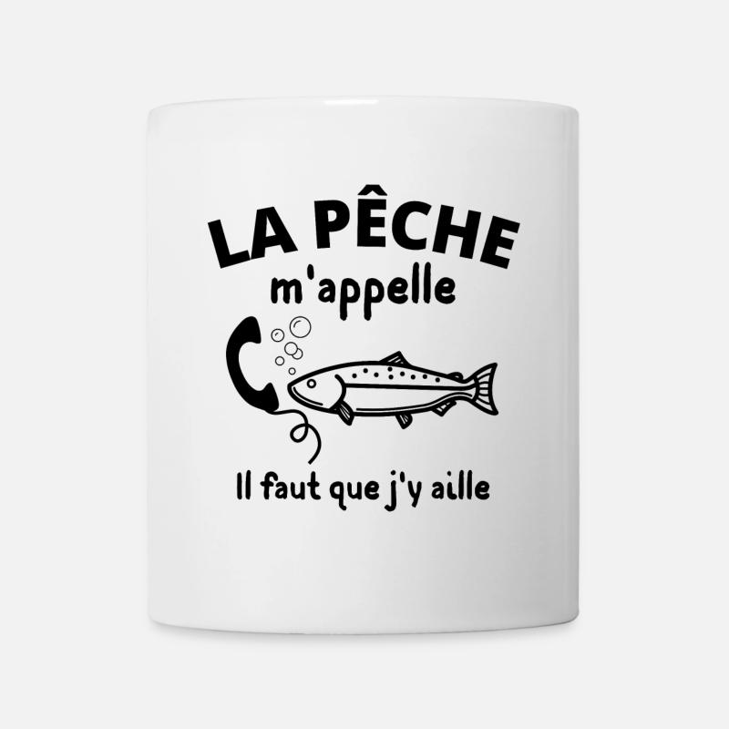 pêche, pêcheur, fan de pêche - Mug blanc - blanc