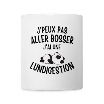 fatigué, pas du matin, pas du lundi - Mug blanc - blanc - Devant