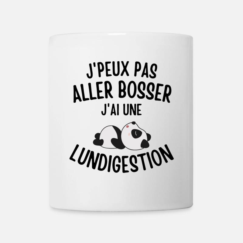 fatigué, pas du matin, pas du lundi - Mug blanc - blanc