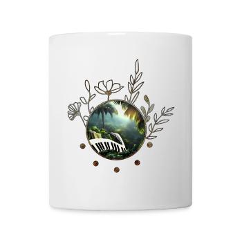 Klavier im Dschungel - Tasse - Weiß - Vorne