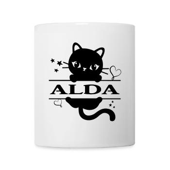 t-shirt chat Alda t-shirt idée cadeau chat neko - Mug blanc - blanc - Devant
