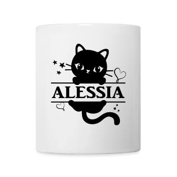 Katzen-T-Shirt Alessia T-Shirt Geschenkidee - Tasse - Weiß - Vorne