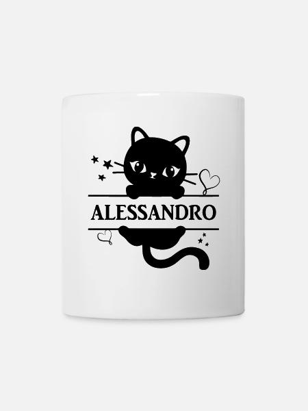 t-shirt Alessandro t shirt cat gift idea cat cat - Mug - white