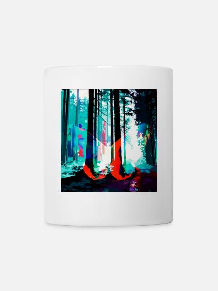 Neon Forest Dream Print - Mug - white