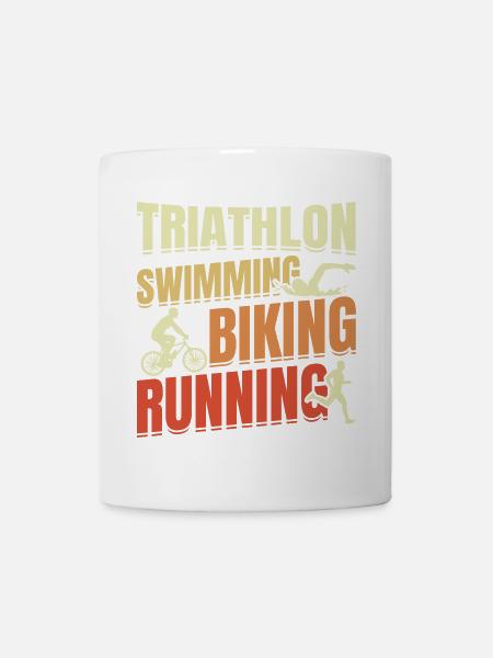 Triathlon Wiederholen - Tasse - Weiß