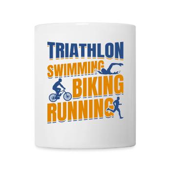Triathlon Natation Cyclisme Course à pied - Mug blanc - blanc - Devant