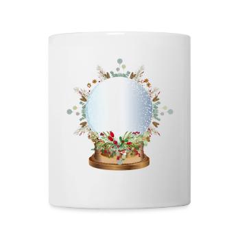 Boule à neige nostalgique vide à étiqueter - Mug blanc - blanc - Devant