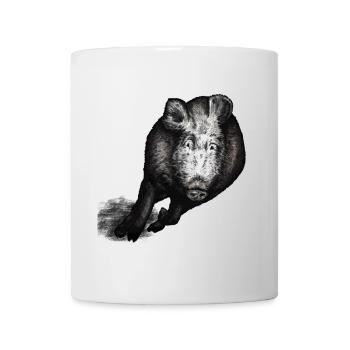 Wildschwein im Galopp - Tasse - Weiß - Vorne