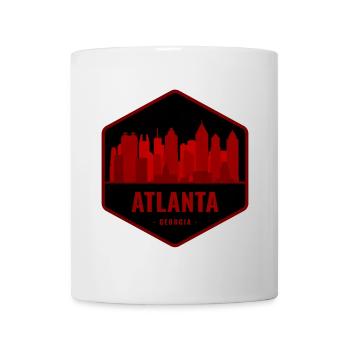 Atlanta Skyline Silhouette Red - Mug - white - Front