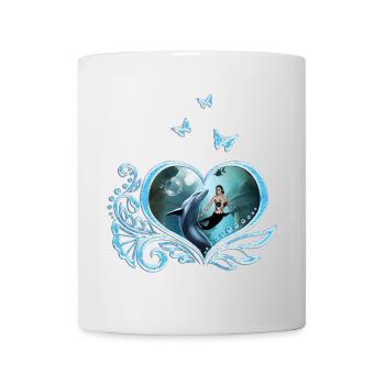 Die Legende vom Delphin und der Meerjungfrau. - Tasse - Weiß - Vorne