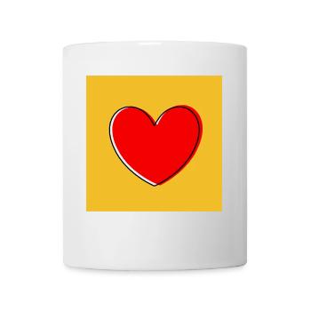 Saint-Valentin cœur rouge, st.valentin - Mug blanc - blanc - Devant