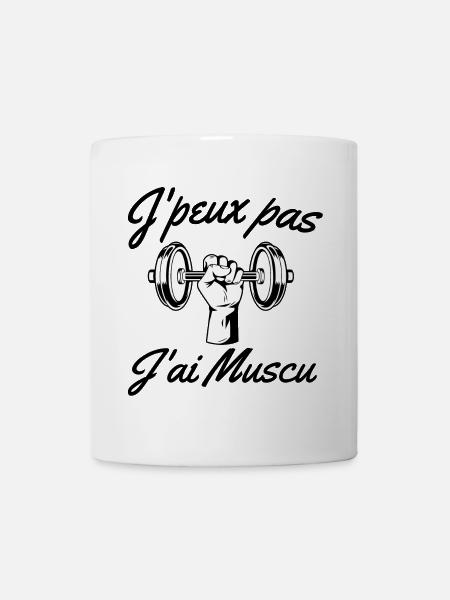 musculation, muscu, fitness - Mug blanc - blanc