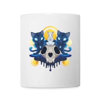 Nezumi Sensei: Zen Ninja Mouse and Guardian Cats - Mug - white - Front
