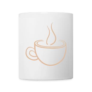 Dampfende Kaffeetasse Minimal Design - Tasse - Weiß - Vorne