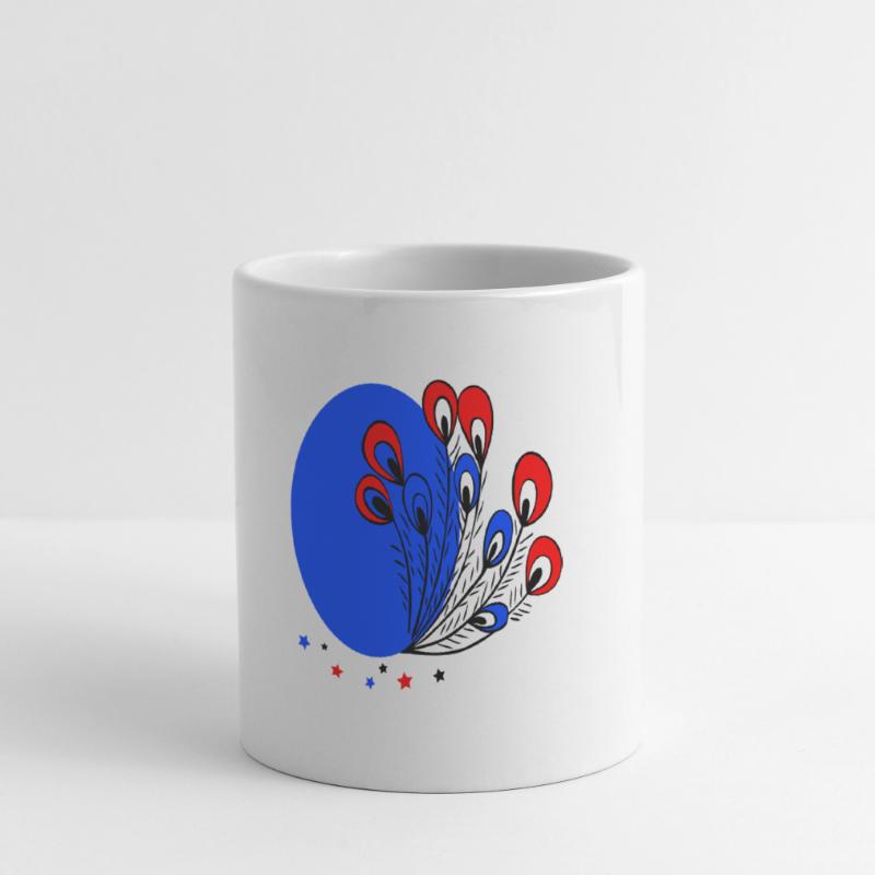 Easter egg with peacock feathers Mug