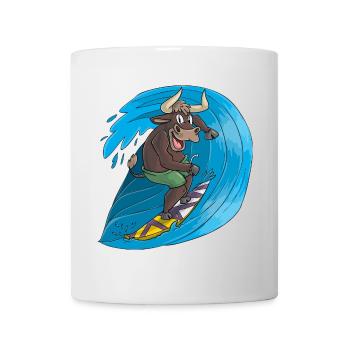 Surfing Taurus - Mug - white - Front