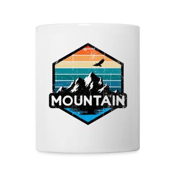 Retro Mountain Ridge Sunset - Mug - white - Front