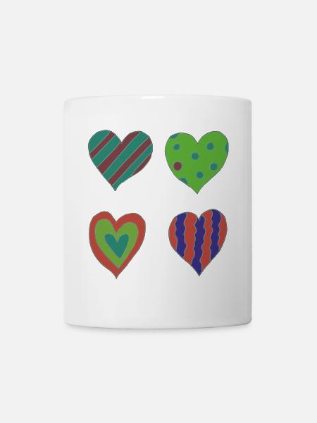 herzen variation - Tasse - Weiß