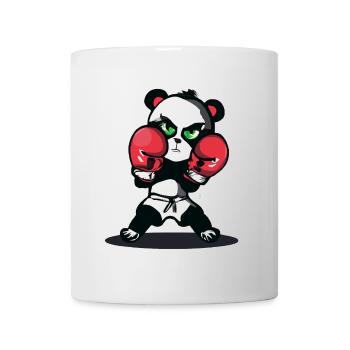 Boxender Panda im Ring - Tasse - Weiß - Vorne