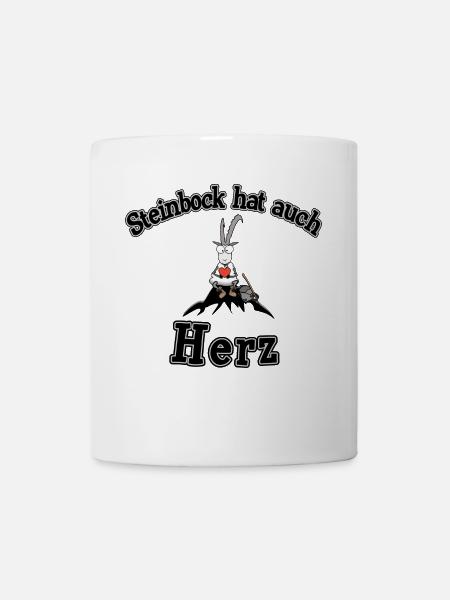 Sternzeichen Steinbock hat Herz - Tasse - Weiß