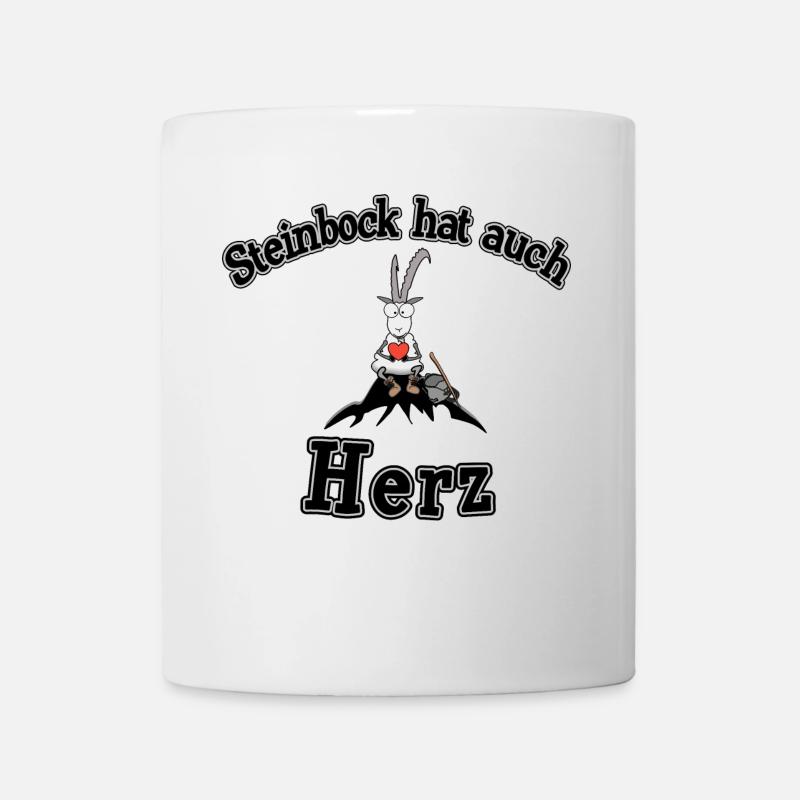 Sternzeichen Steinbock hat Herz - Tasse - Weiß