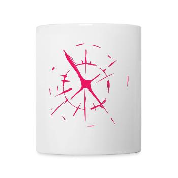 splash bunt farbe muster aufdruck comic style pink - Tasse - Weiß - Vorne
