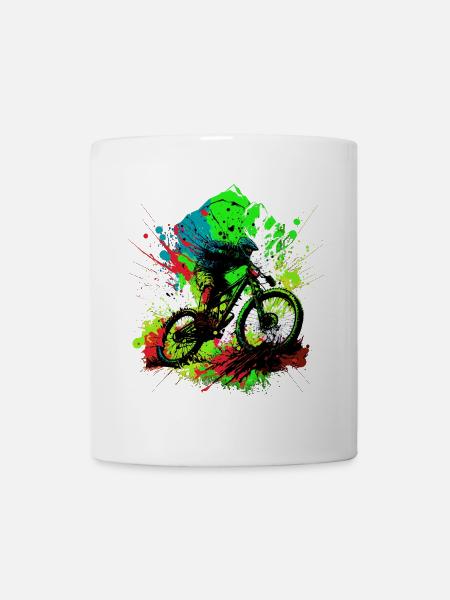 Mountainbike - Tasse - Weiß