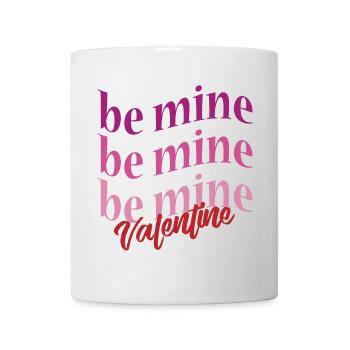 T-Shirt Valentinstag sei mein welliger Text Liebe Amor - Tasse - Weiß - Vorne