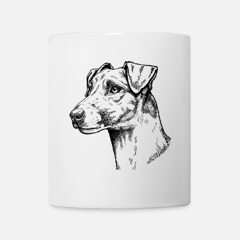 Foxterrier Glatthaar Portrait - Tasse - Weiß