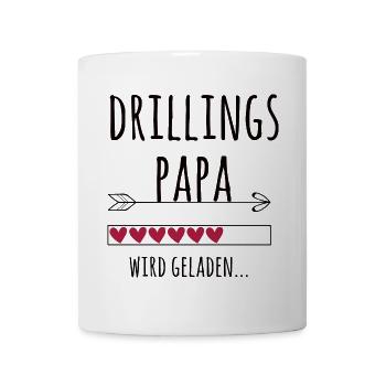 werdender Drillingspapa Schwangerschaft Drillinge - Tasse - Weiß - Vorne