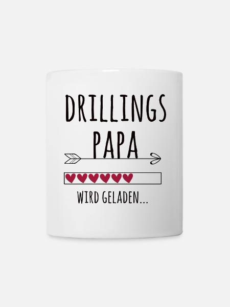 werdender Drillingspapa Schwangerschaft Drillinge - Tasse - Weiß