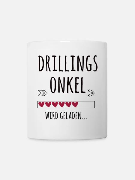 werdender Drillingsonkel Schwangerschaft Drillinge - Tasse - Weiß