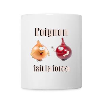 Oignons - Mug blanc - blanc - Devant
