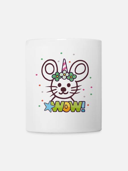 Karneval, Fasching, Maus - Tasse - Weiß
