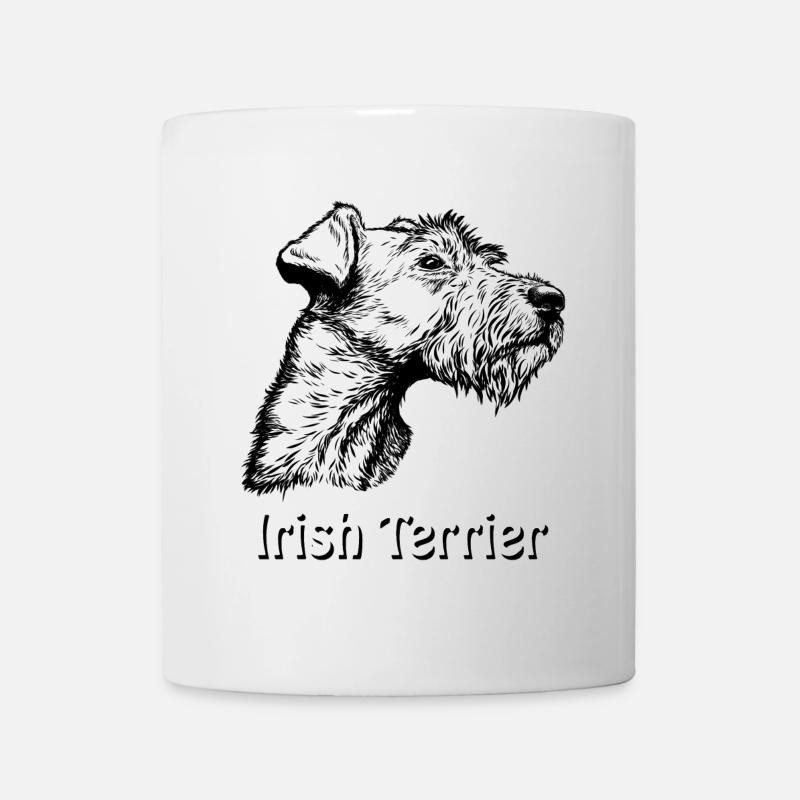 Portrait de terrier irlandais - Mug blanc - blanc