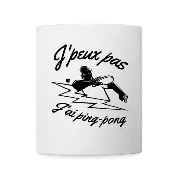 ping-pong, fan de ping-pong, pongiste - Mug blanc - blanc - Devant