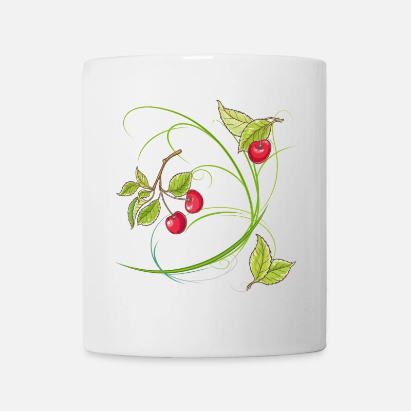 Kirschen,Obst - Tasse - Weiß
