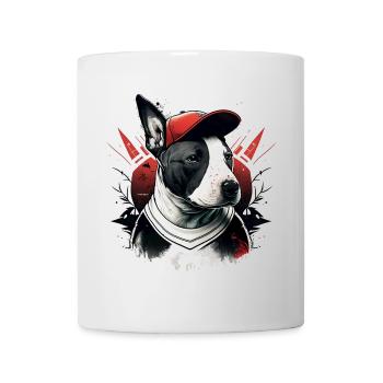 Bull Terrier Street Art Casquette - Mug blanc - blanc - Devant