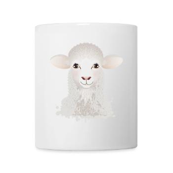 Un mouton mignon comme portrait graffiti - Mug blanc - blanc - Devant