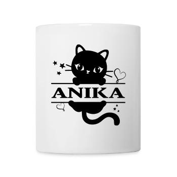 t-shirt Anika t-shirt gift idea cat Katze - Mug - white - Front
