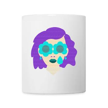 Mrs. Tear Flowers vintage graphic - Mug - white - Front