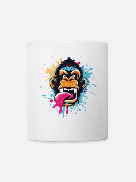 Angry Monkey Splash Urban Street - Mug - white