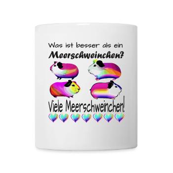 Pinke Meerschweinchen bunt - Tasse - Weiß - Vorne
