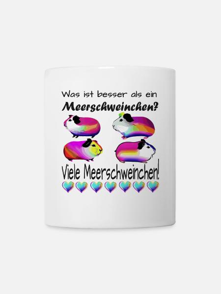 Pinke Meerschweinchen bunt - Tasse - Weiß