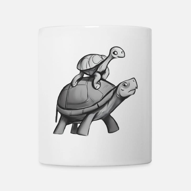 Promenades en tortue - Mug blanc - blanc