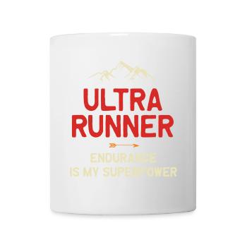 Ultra Runner - Ausdauer ist meine Superkraft - Tasse - Weiß - Vorne