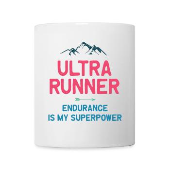 Ultra Runner - Ausdauer ist meine Superkraft - Tasse - Weiß - Vorne