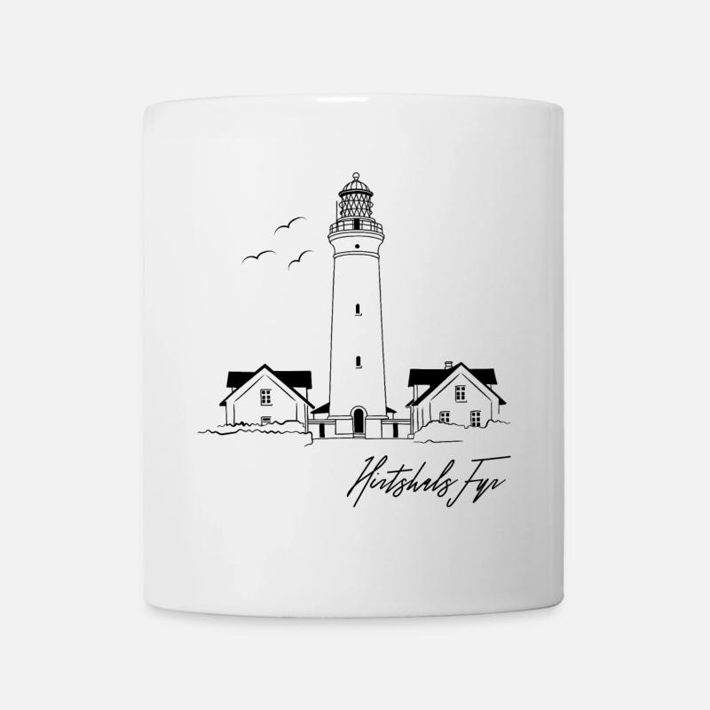 Dänemark Hirtshals Leuchtturm Urlaub - Tasse - Weiß