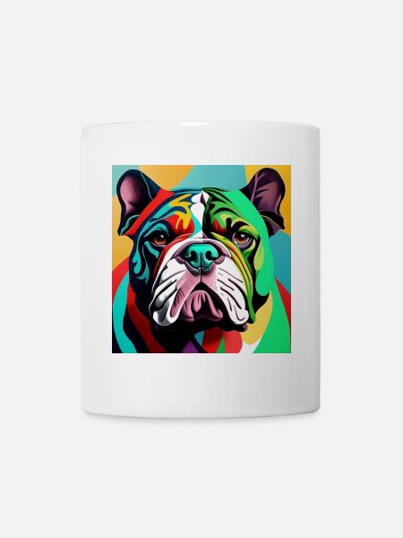 Bulldogge Hund - Tasse - Weiß