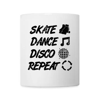 Skaten Tanzen Disco Wiederholen - Tasse - Weiß - Vorne